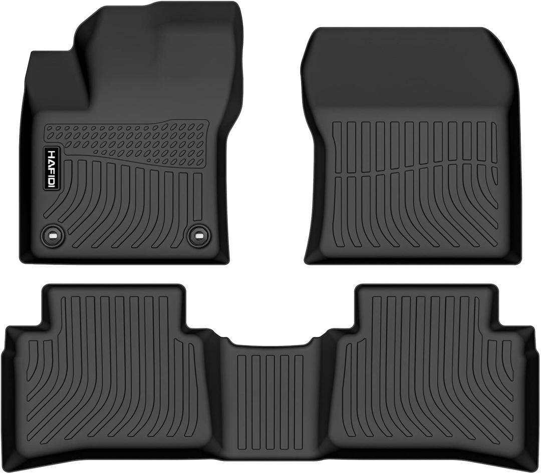 HAFIDI Floor Mats Fit for 2016-2022 Toyota Prius & Prius Prime (Not for Prius c &Prius v), All Weather Protection TPE Anti-Slip Automotive Prius Floor Liners, Fits 1st & 2nd Row Full Set, Black