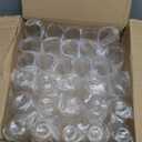 30 Holliday Stemless Champagne Flutes - Plastic Disposable Unbreakable toasting glasses, | Clear Fancy Shatterproof & Reusable 9 Oz Champagne glass, BPA free - Ideal for Weddings, Birthdays, Parties