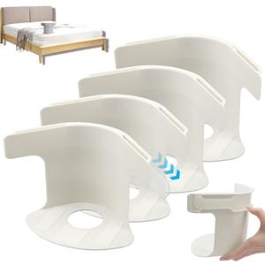 Lock Sheet Holders Set of 4,Bed Sheet Holders for Corners,Fitted Sheet Holder,Sheet Holders Keep Sheets Firm & Tight,Heavy Duty Bed Sheet Holder Corner Fitted Sheet Straps Fit (White)