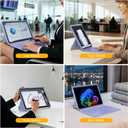 Fintie Hard Case for Microsoft Surface Pro 12 Inch 1st Edition (2025) - Shockproof Folio Rugged Cover with Clear Transparent Back Shell Compatible with Type Cover Keyboard (Violet)