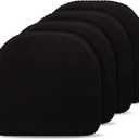 Tromlycs Chair Cushions for Dining Chairs 4 Pack Kitchen Room Pads Seat Cushions Indoor Non Slip U Shaped 17 x 16 Inch Black