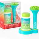 Innobaby Spike Bubble Blower with Mess Free Botanical Bubbles and Dipping Tray - Magic Wand Blows Oodles of Bubbles Without The Mess - Recommended for Speech, Visual & Motor Development - Color: Aqua