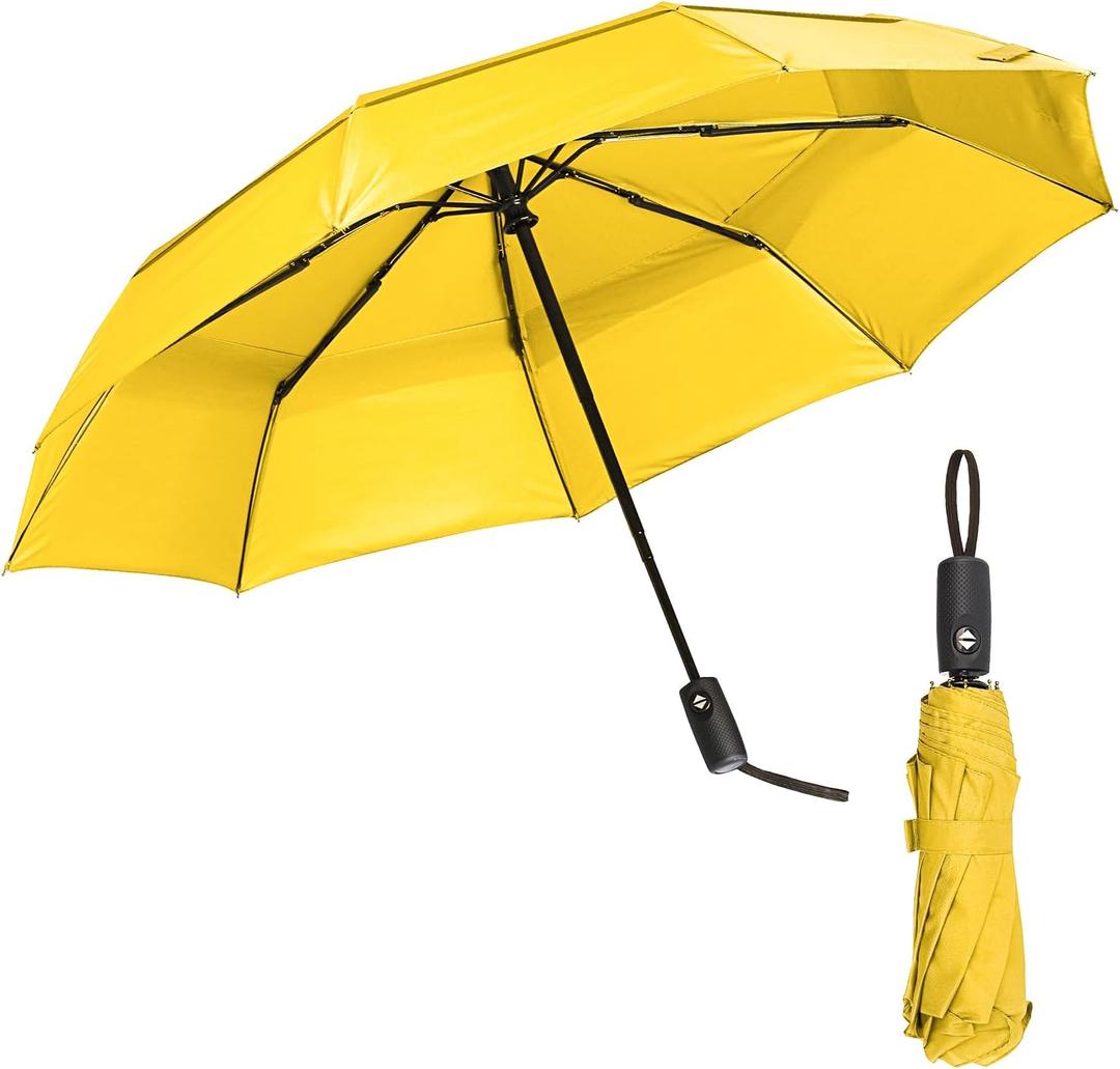 Mr. Pen Windproof Travel Umbrella - Yellow, Automatic, Compact, Rain Umbrella