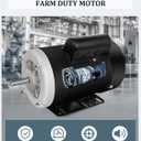 Electric Motor 1 HP Farm Duty Motor, Single Phase Motor 1750RPM 115V/230V 13.6/6.8A CW/CCW TEFC