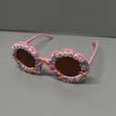 YOGFIT Round Flower Birthday Glasses for Kids Girls Cute Birthday Party Accessories Happy Birthday Gifts Birthday Sunglasses