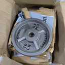 Fitvids standard Cast Iron 1-inch Weight Plate for Strength Training & Weightlifting, 10LB Set of 4