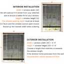 100% Privacy 1" Vinyl Cordless Mini Blinds for Indoor Windows 47.5" WX72 H.