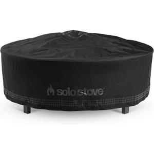 Solo Stove Surround Shelter Large | Protective Cover for Fire Pit Surround Table, Weather-Resistant, Solution Dyed Acrylic/ PVC Backing/ Aluminum Support Stays, Dims (HxDia): 20.8 x 54.1 in, Black