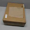 Masupu Rattan Nightstand,Modern Boho Farmhouse Wood Bedside Table with Storage Drawer and Open Shelf,Small Gold Frame Side End Table for Bedroom,Living Room,Office(White) (Normal Size)