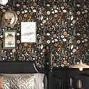 2 x Peel and Stick Wallpaper Vintage Contact Paper Boho 17.7"x78.8" Gold Leaf Self-Adhesive Wallpaper Removable Decorative Contact Paper for Cabinets and Drawers Bathroom Wallpapers Vinyl Roll