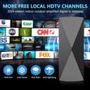 TV Antenna Indoor, 2025 Long Range Antenna for Smart TV with Amplifier Signal Booster for Local Channels,Digital inddor Antenna for All Older TV's-Supports 4K 1080p -33ft Long Cables