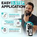 Mens Hair & Beard Dye color Shampoo 100% Grey Hair Coverage Black Color Dye - Natural Color 3 in 1 Hair Beard mustache Color