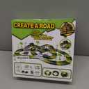 Dinosaur Toys, Create A Dinosaur World Road Race, Flexible Track Playset and 2 pcs Cool Dinosaur car for 3 4 5 6 Year & Up Old boy Girls Best Gift (Green)