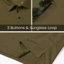 Rdruko Men's Golf Polo Shirt Short Sleeve Moisture Wicking Shirts Collared Outdoor UPF 50+ Pique Jersey Shirts (Green, XXXL)