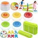 Light Up Stepping Stones for Kids, 15 piece Balance Beams Toddler Stepping Stones Obstacle Course Sensory Toys with Game Spinner and Card for Indoor Outdoor Toys Gifts for 3-9 Years Old Kids