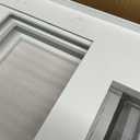 32" x 16" Vinyl Basement Sliding Window,Removable Flange,White