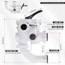261152 2-Inch Threaded Multiport Valve for FNS, FNS Plus, Nautilus, Nautilus Plus Pool and Spa D.E. Filter Replacement Part Rebuid Kit, 7.5" Centerline SM2-PP2 SM-20-2 (261152)