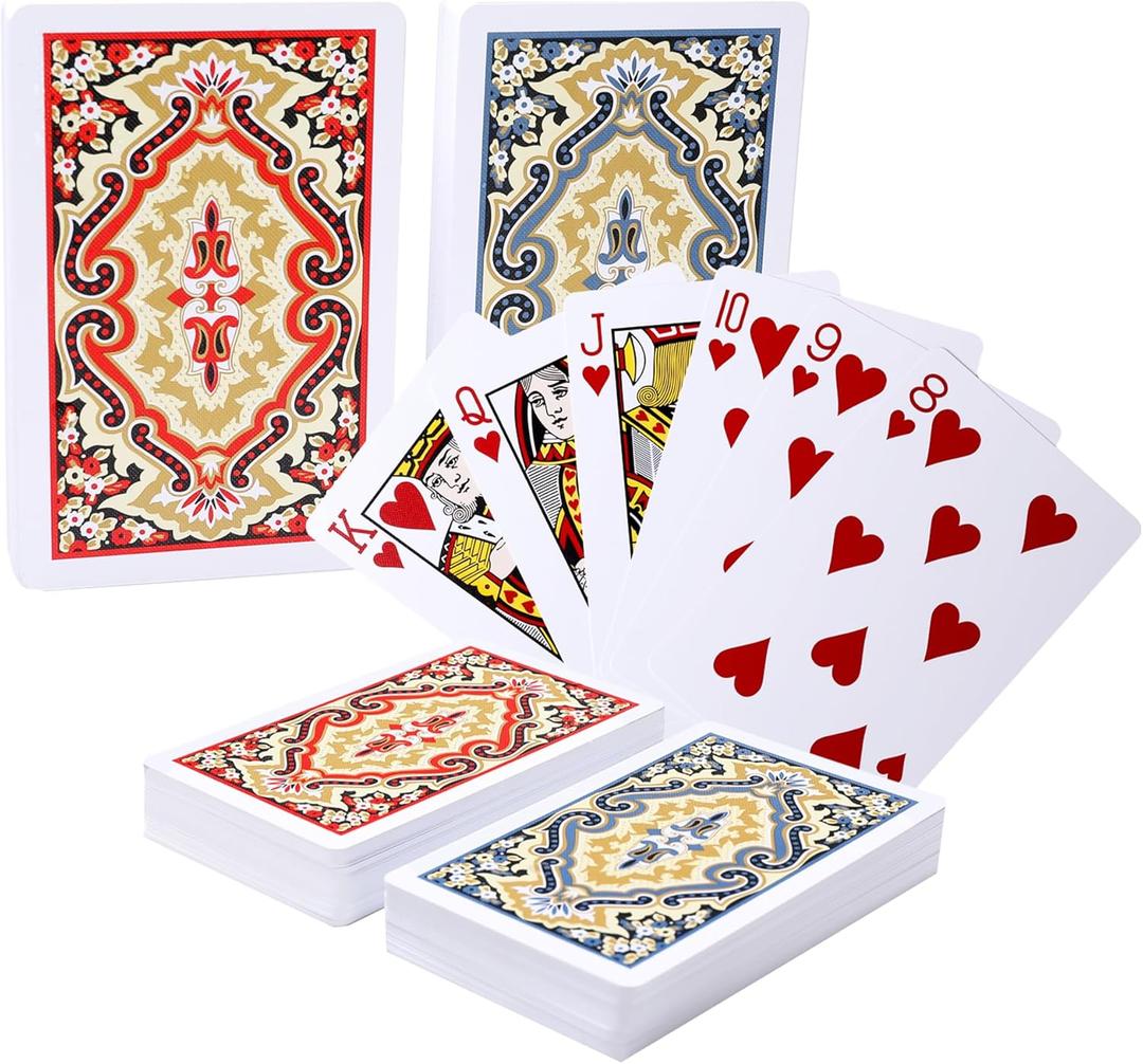 Playing Cards 2 Pack - HD Waterproof Standard Poker,Game for Family Games,Parties and Gatherings (Yellow & Blue)