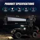 Auxbeam 42 Inch 240W LED Light Bar, 5D Lens Off Road Double Row Spot Flood Combo Lights, 24000 Lumens Driving Fog Work Light with Wiring Harness for SUV, ATV, UTV, Jeep, Truck, Pickup