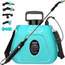 2 Gallon Battery Powered Garden Sprayer, Electric Backpack Sprayer, Garden Yard Lawn Sprayer with 5 Mist Nozzles & Retractable Wand & Adjustable Strap for Lawn, Weed, Yard