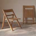 Solid Wood Folding Dining Chairs 2 Pack, Space-Saving, Wood, 17.17"D x 19.69"W x 25.79"H
