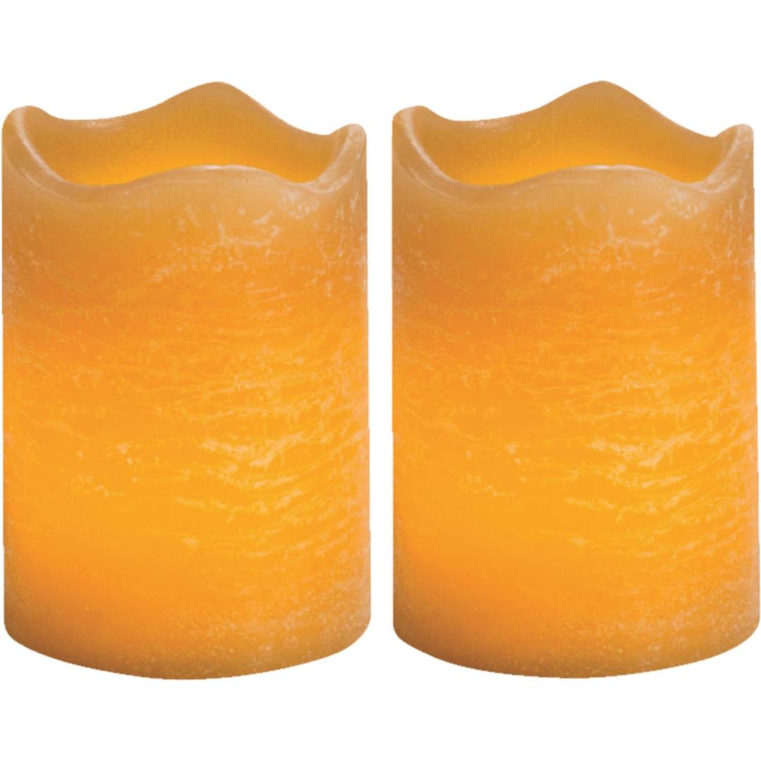 Sterno Home 2 Led Wax Candle Votives Cinnamon Chai Scent Parfune De Cannelle Chai