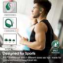 Wireless Earbuds 75hrs Bluetooth 5.4 Headphone Sport, 2026 Bluetooth Earbuds Stereo Deep Bass Over Ear Bud with Earhooks, ENC Noise Cancelling Mic, IPX7 Waterproof Earphone for Gym/Workout, Dark Green