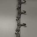 Heavy Duty Metal Wall Mounted Coat Rack - 5 Hooks Space Saving Wall Organizer, Aluminum Alloy Hook for Jackets/Hats/Backpacks, Modern Style Dragonfly Design Easy Mount (1 Item-5 Hooks) (Black Nickel)