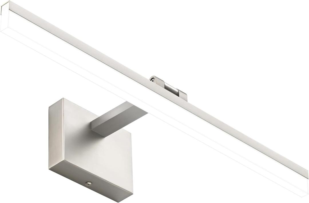 SOLFART 24 inch LED Vanity Lights Brushed Nickel Bathroom Light Fixture Bathroom Vanity Lights Over Mirror Vanity Lighting Fixtures 5 Color Temperature Dimmable Led Light Bar 5CCT