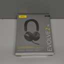 Jabra Evolve2 75 PC Wireless Headset with 8-Microphone Technology - Dual Foam Stereo Headphones with Adjustable Advanced Active Noise Cancelling, USB-C Bluetooth Adapter and UC Compatibility - Black