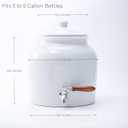 Ceramic Water Dispenser for 5 Gallon Bottle Crock Water Dispenser with Durable Stainless Steel Faucet, Ideal for 3 to 5 Gallon Jugs, Classic Porcelain Water Crock Design for Home or Office Use