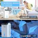 Dehumidifier for Home 1000 sq.ft - Quiet Small Dehumidifier with Hose for 3 Gear Timer, Auto Shut Off, Aromatherapy, Sleep Mode, 7-Color LED Light, for Bathroom, Bedroom, Basement (Snow White)
