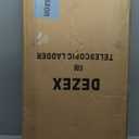 Telescoping Ladders 16.5 FT Aluminum Ladder - One-Button Retraction Collapsible Extension Ladder for Home,RV,Attic & Loft, Lasts 330 LBS with 2 Triangle Stabilizers and 2 Detachable Hooks