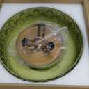 Lamomo Semi Flush Mount Ceiling Light, Upgraded Larger Green Hallway Light Fixture, 3-Bulb Globe Glass Close to Ceiling Scone, Indoor Hanging Light for Bedroom Kitchen Porch Hallway,Bulbs Not Included (12.2'')