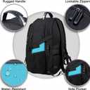 ANTERK Large Travel Laptop Backpack, 18.4 Inch Laptop Backpacks for Men Women, 55L Anti Theft Water Resistant College Bussiness TSA Airline Approved Work Computer Backpack, Lake Blue