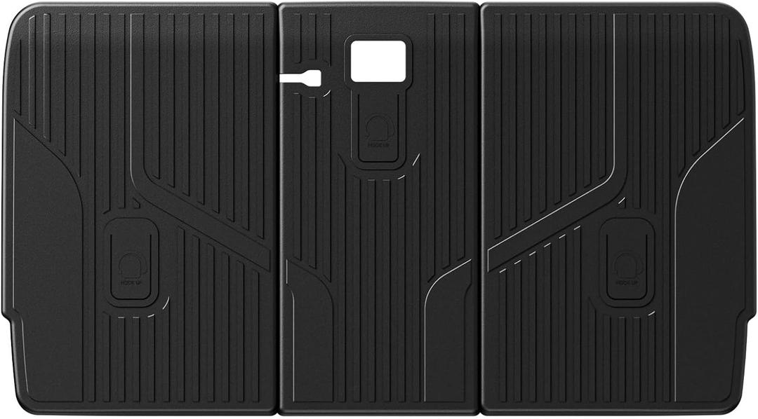 3W Tesla Model Y Rear Seat Back Mats 2020-2025(Not for Juniper), Seatback Protector All-Weather TPE Floor Liners, Accseeories 5-Seater