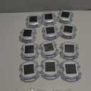 VOLISUN Solar Deck Lights Driveway Dock Lights, 12-Pack Led IP68 Waterproof Outdoor Warning Step Lights for Driveway Sidewalk Garden Pathway Yard(White, Auto On/Off