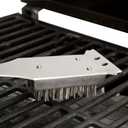 Cuisinart Stainless Steel 16.5" Long Handle Grill Cleaner Brush and Scraper for BBQ, Griddle, Grills, Cookout Tool, Grill Brush for Outdoor Grills BBQ Accessories