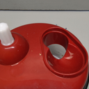 Cambom Manual Food Chopper Vegetable Chopper Hand Food Processor, Mixer, Blender, Whipper, Egg White Separator, Mincer, Grinder, Dicer with Clear Container 1200ml BPA Free Strong (Red)