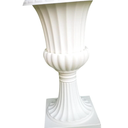 White Classic Urn Planter, Roman Column Flower Pot, Plant Container Decorative Pots Flower Planters for Indoor Outdoor Garden
