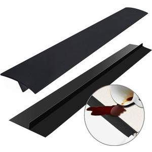 2 Pack Silicone Stove Gap Cover, 30" Kitchen Counter Gap Covers Heat Resistant Wide & Long Flexible Oven Gap Guards for Protect Gap Filler Sealing Spills