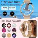 Smart Watch for Women (Answer/Make Call) 3 Bands 1.27" HD Fitness Tracker Smartwatch Compatible Android iPhone Phone with Pedometer/Heart Rate/Sleep Monitor,120+ Sports IP68 Waterproof, Rose Gold