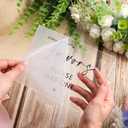 Weysat 6 Pcs Clear Acrylic Wedding Signs for Reception and Ceremony 5'' x 7'' Wedding Signage with Stand in Loving Memory Table Decorations Cards and Gifts Guestbook Reserved Table Sign(Classic Style)