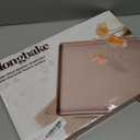 HONGBAKE 2 Pack Half Sheet Baking Pans,Non Stick Baking Sheet for Oven, 57% Thicker Carbon Steel Cookie Sheets for baking, 17.5" x 12" Cookie Trays (Champagne Gold)