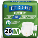 FitRight Ultra Adult Diapers, Disposable Incontinence Briefs, Leak-Proof Diaper, Absorbent Briefs For Men and Women, Maximum Protection, Medium, 32 – 44 in, 20 briefs per bag