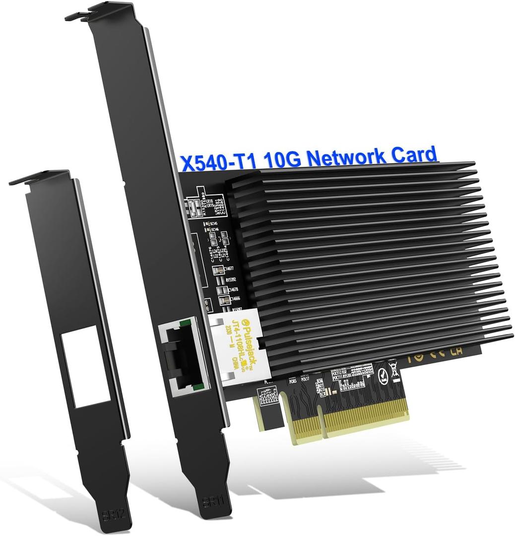 10Gb Base-T PCI-e Network Card, Intel X540-T1 Controller, NICGIGA 10Gbps Ethernet Adapter with 10Gbe RJ45 Port  10G NIC Card, Support Windows/Windows Server/Linux/Vmware/ESX