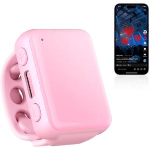 TikTok Scrolling Ring  Page Turner for iPad E-Books, Bluetooth Phone Controller for TikTok, Camera Shutter Music Remote Control, TikTok Trend Item Must Have 2025 for iPhone, iPad, Android, Pink