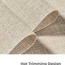 Leetaltree Beige Placemats Set of 6 - Heat Resistant Non-Slip Place mats for Dining Table, Washable Durable PVC Vinyl Woven Table Mats(Beige, 6)