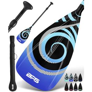 BPS New Zealand 2-Piece Adjustable Stand-up Paddle Board Paddle, Carbon Fiber or Fiberglass Shaft Comes with Carrying Paddle Bag
