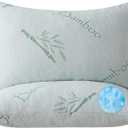 King Size Memory Foam Pillows Set of 2, Bed Pillow for Sleeping, Firm Pillow Gel for Neck Support, Hotel Quality Bed Rest Pillow with Cooling Zippered Breathable Cover King 2 Pack